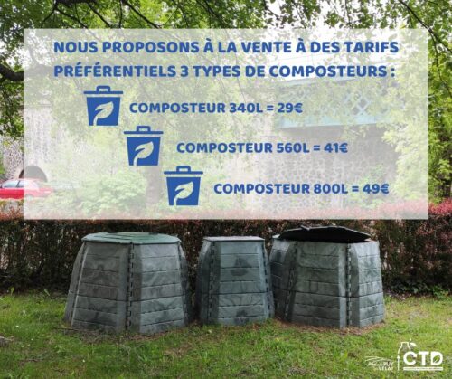 tarifs composteurs proposés par l'agglomèrerons