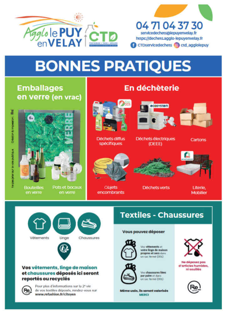 le verre et la déchèterie