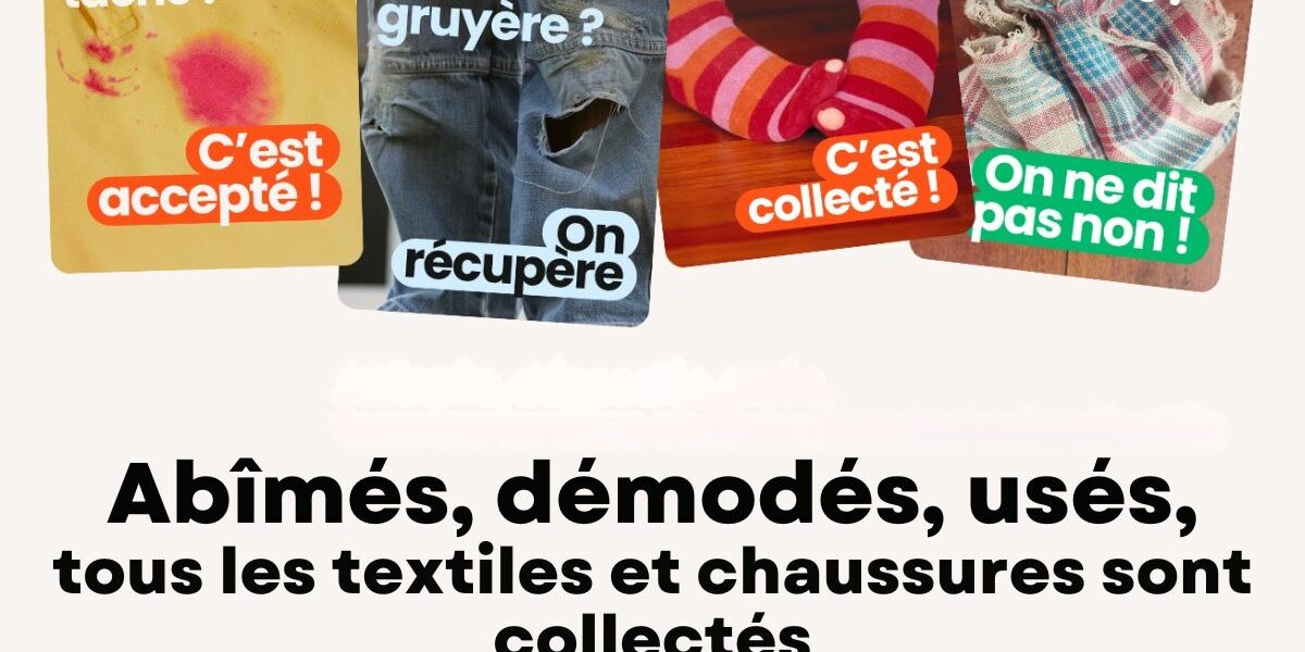 Textiles usagés : même abîmés, ils se trient !